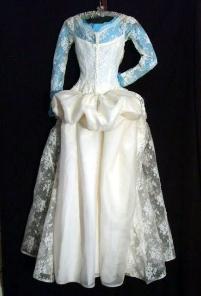 Vintage Lace Wedding Gown with Peplum