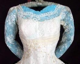 Vintage lace wedding gown